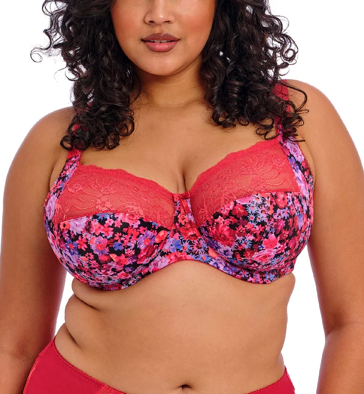 Elomi Morgan Stretch Lace Banded Underwire Bra (4110) - Sunset Meadow