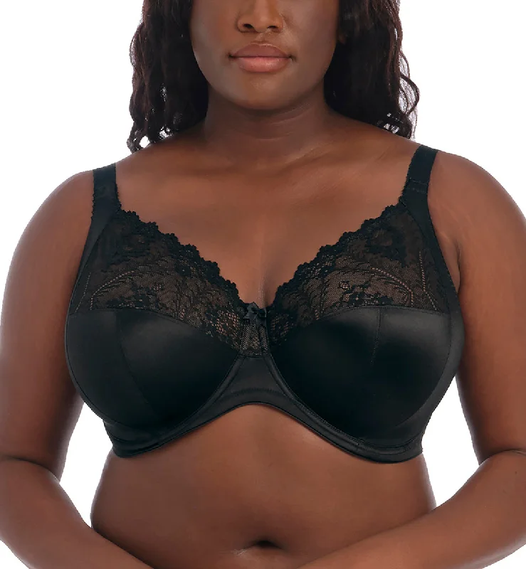 Goddess Cassie Lace Top Underwire Bra (700105) - Black