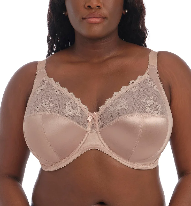 Goddess Cassie Lace Top Underwire Bra (700105) - Fawn