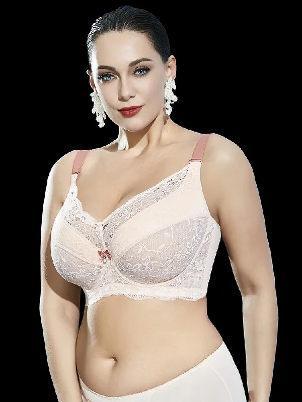 Lace Full Coverage Side Support Minimizer Bras