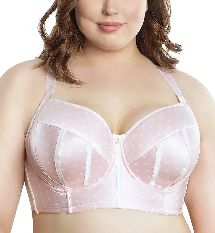 Parfait Charlotte Padded Underwire Longline Bra (6977) - Petal Pink Dot