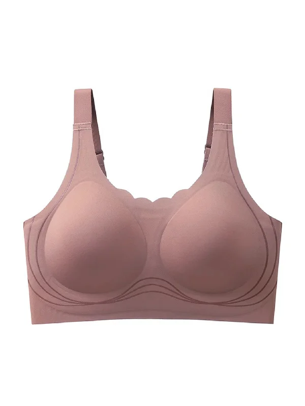 Seamless Jelly Soft Support Wire-Free Minimizer Bra