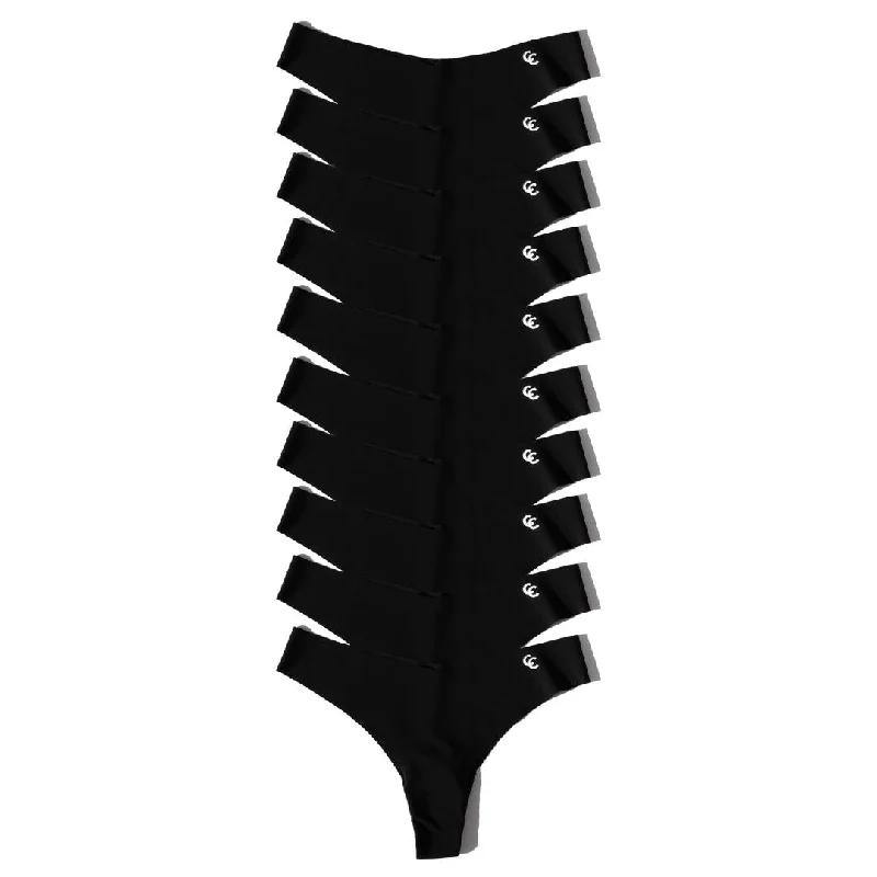 Black Seamless Thongs 10 for $160