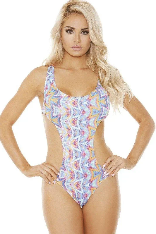 Cut Out Print Bodysuit