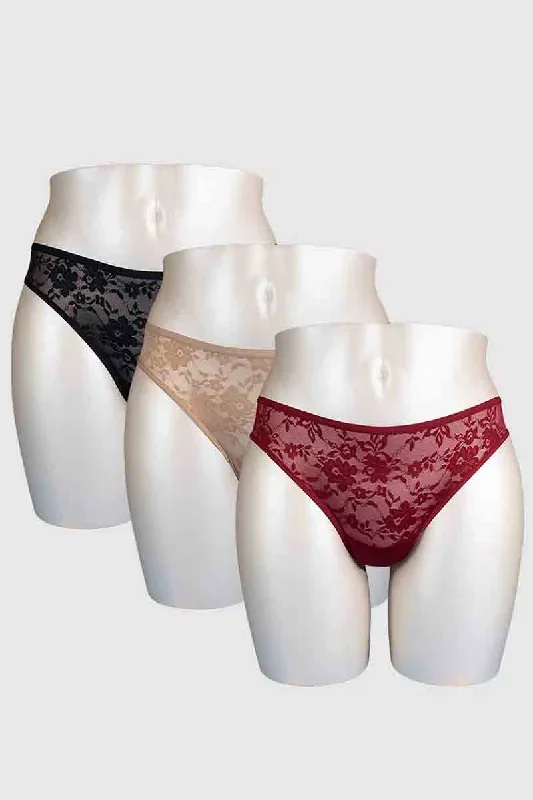 Lace Thong (Pack of 3)