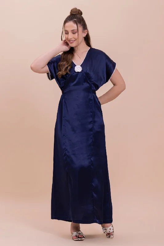 elegant-blue-satin-night-dress