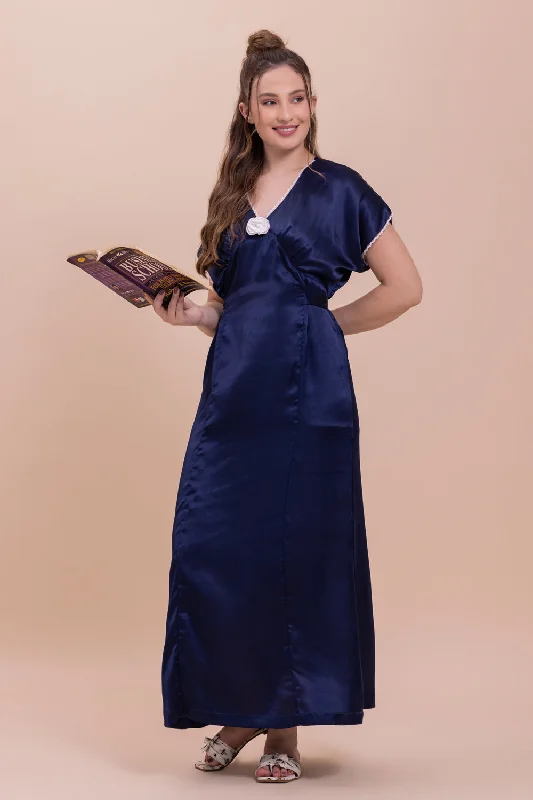 elegant-blue-satin-night-dress