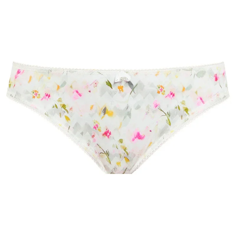 Sansa White Floral Brief- Freya