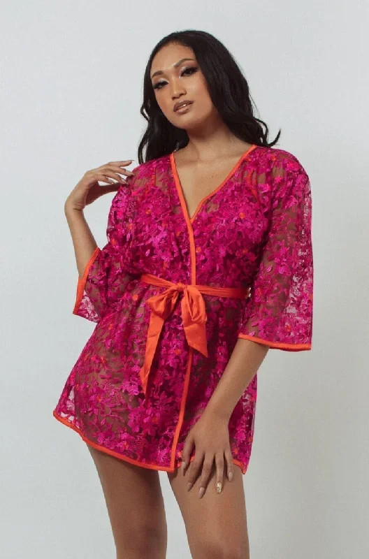 Kilo Brava Embroidered Short Robe