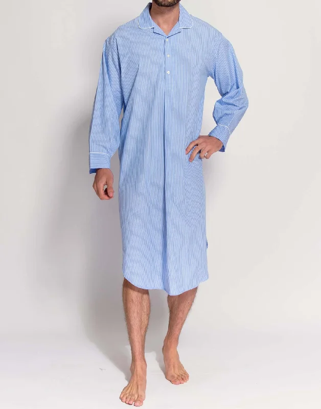 mens-blue-white-stripe-crisp-cotton-nightshirt