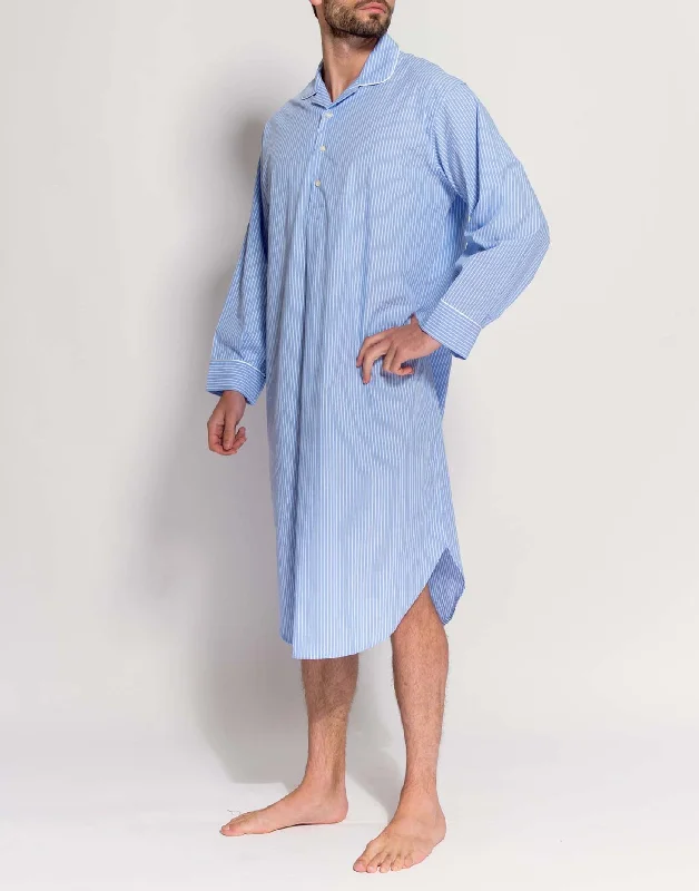 mens-blue-white-stripe-crisp-cotton-nightshirt