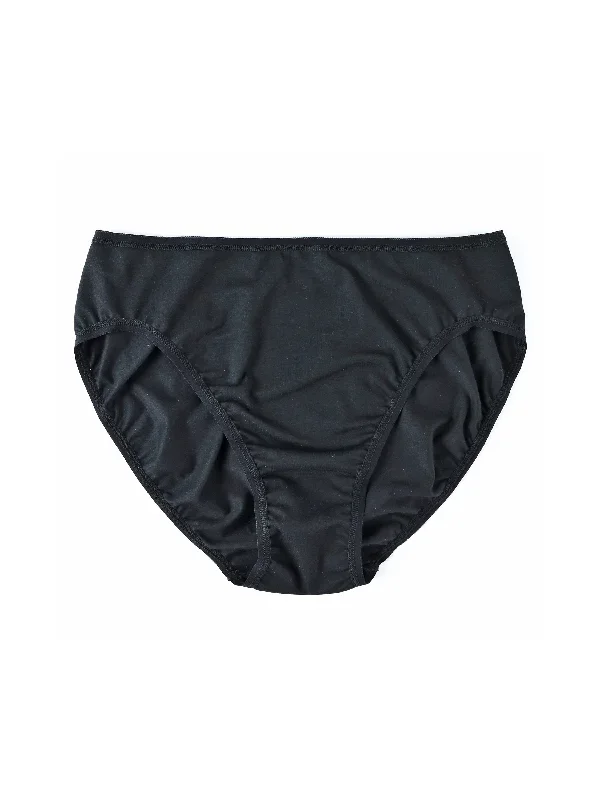 Supima Cotton High Cut Brief Black