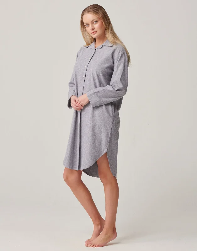 womens-ash-grey-herringbone-nightshirt