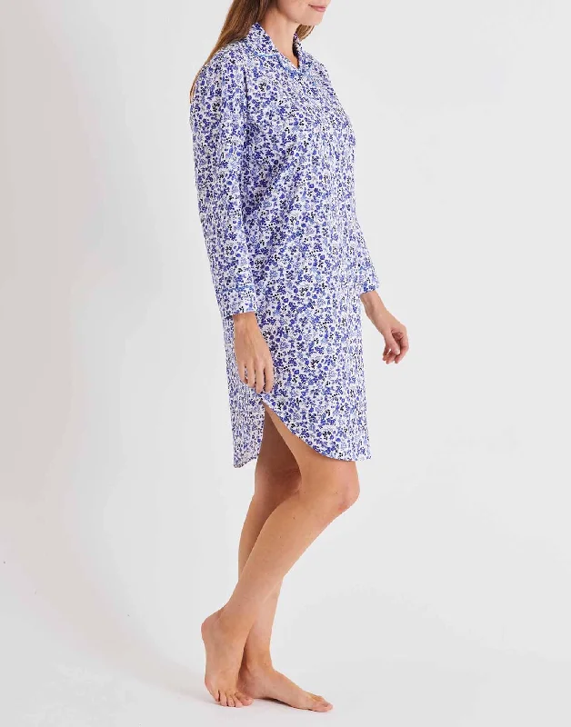 womens-blue-rosy-posy-long-sleeve-nightshirt