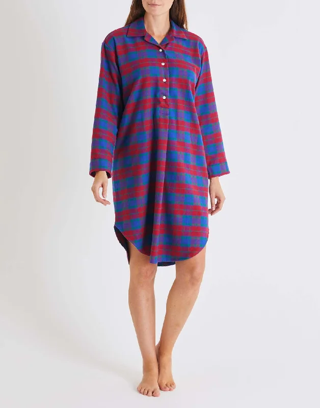 Women's Brushed Cotton Nightshirt – Bordeaux