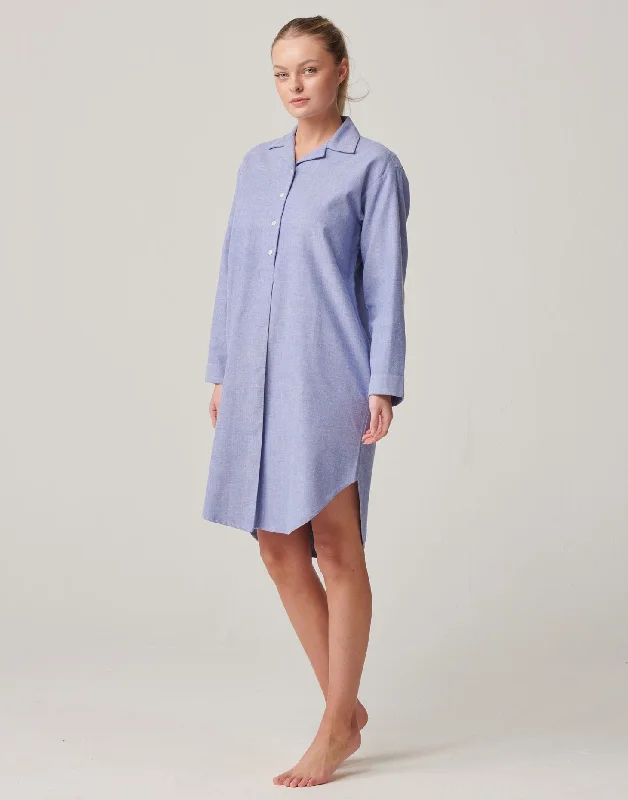 womens-staffordshire-blue-herringbone-two-fold-flannel-nightshirt