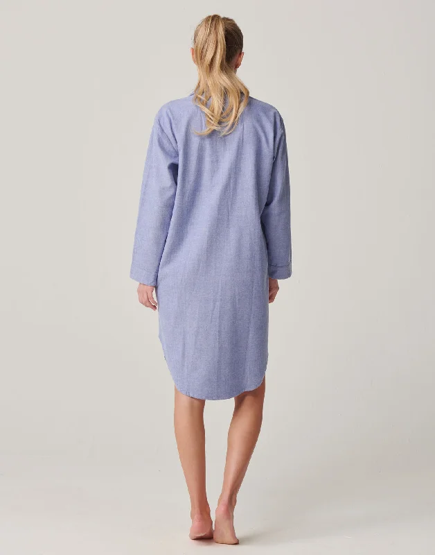 womens-staffordshire-blue-herringbone-two-fold-flannel-nightshirt