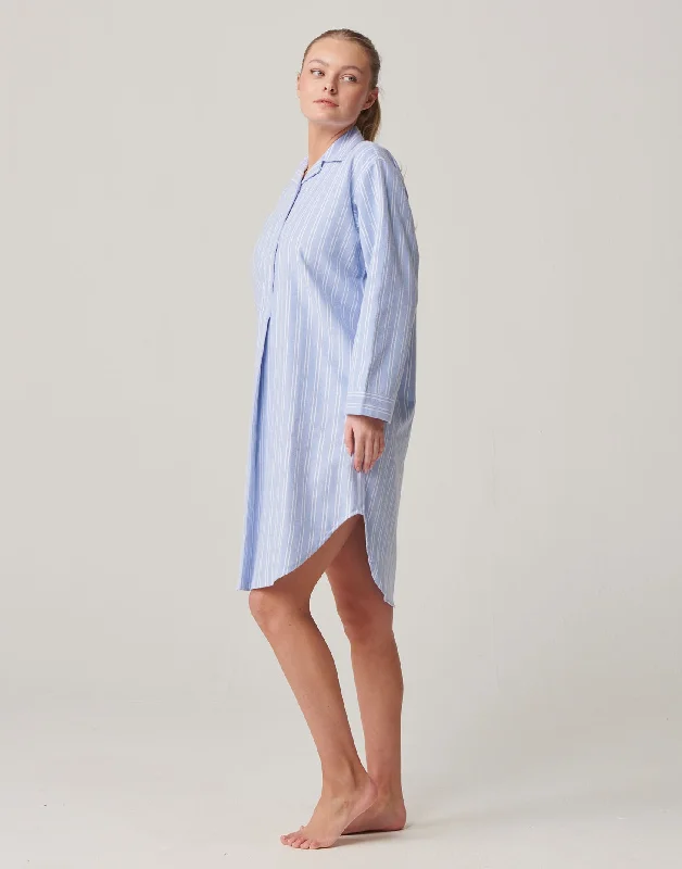 womens-westwood-blue-stripe-two-fold-flannel-nightshirt