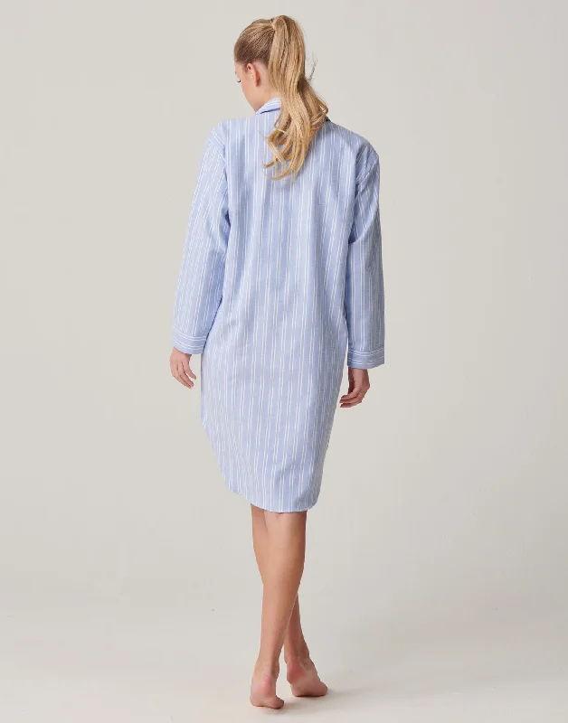 womens-westwood-blue-stripe-two-fold-flannel-nightshirt