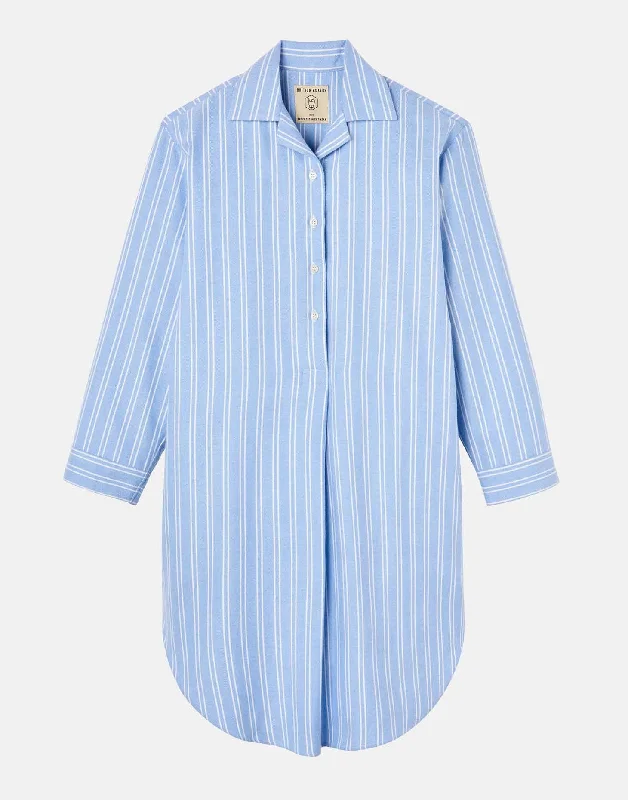 womens-westwood-blue-stripe-two-fold-flannel-nightshirt